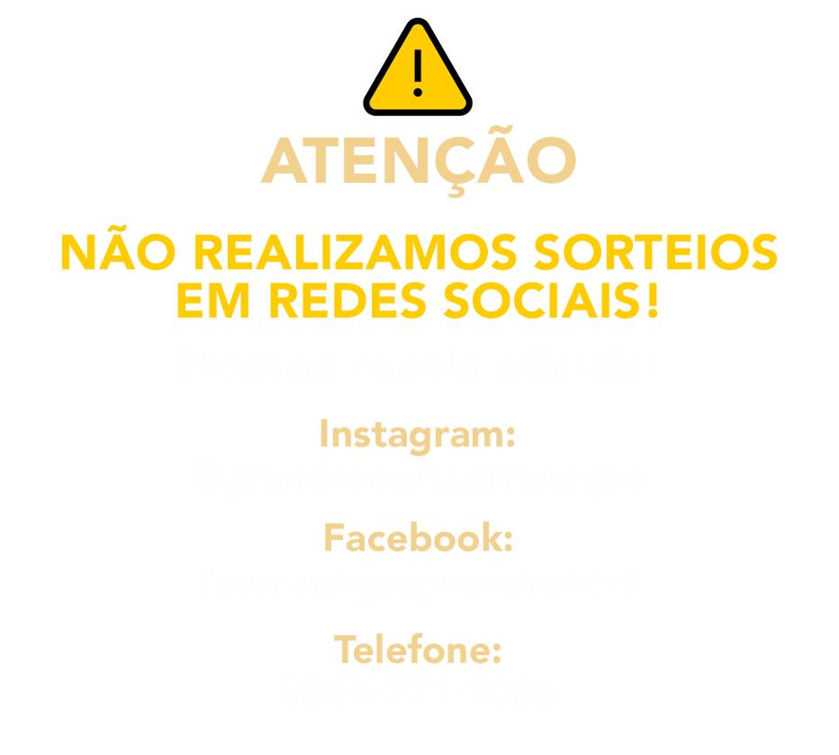 Não realizamos nenhum tipo de sorteio online